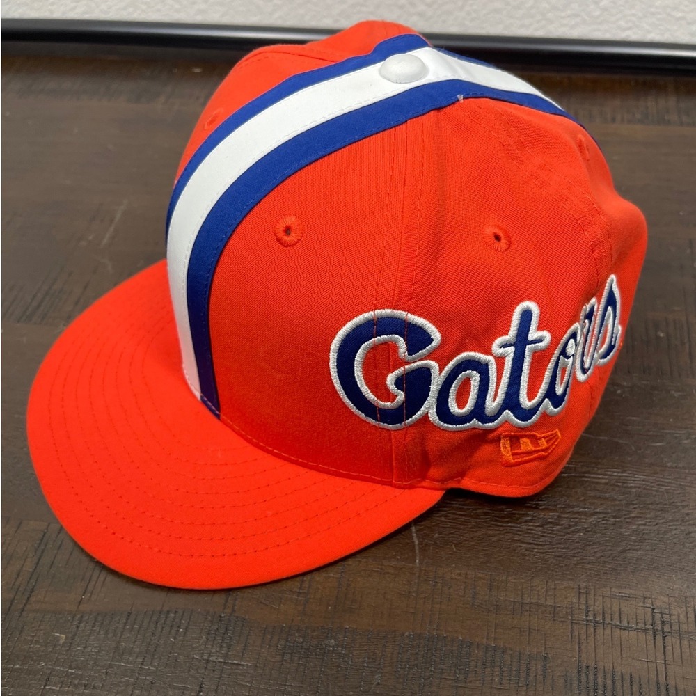 New Era 9FIFTY Florida Gators Snapback Hat Orange Blue Racing Stripe Mens OSFM